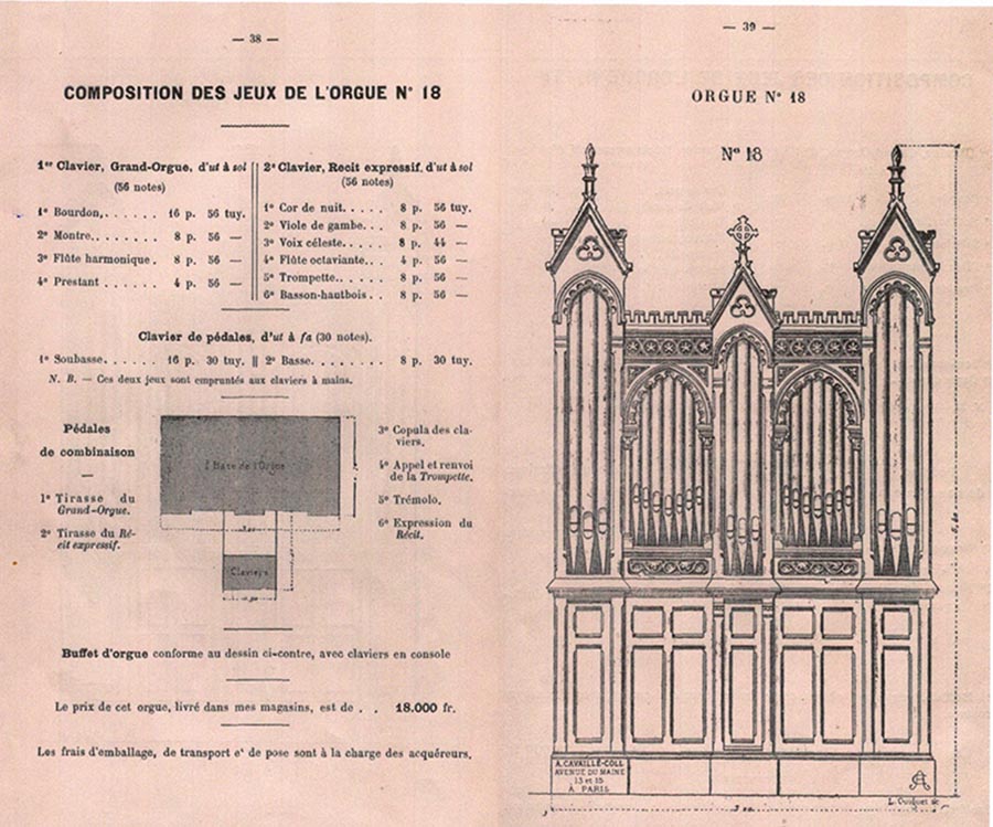 Catalogue orgues Cavaillé-Coll